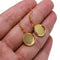 20pcs Round French Earrings Bezel, Blank Round Earwires Findings, Earring Finding Base Settings trays
