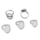 20pcs Stainless Steel Lace 13x18mm 18x25mm Ring Bezel Blanks Ring Settings Ring Base