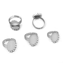 20pcs Stainless Steel Lace 13x18mm 18x25mm Ring Bezel Blanks Ring Settings Ring Base