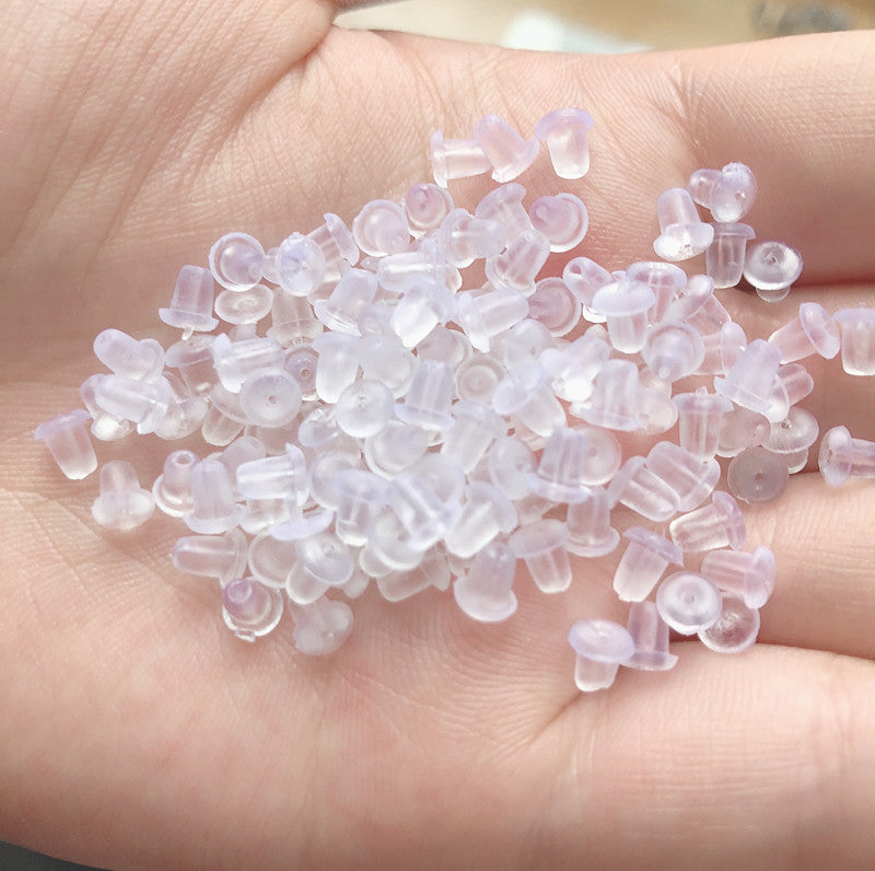 500pcs Rubber Ear Earplug earplugs earring setting ear stud earplug Ears caps Jewelry findings 3.5x3mm