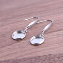 20pcs Surgical Stainless Steel Bezel Earring Studs Settings, Earrings Blanks,Earrings Base wholesale