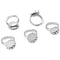 20pcs Stainless Steel 12mm -20mmRing Bezel Blanks Ring Settings Ring Base