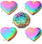 6pcs stainless steel Heart shaped Locket Charm Pendant Locket