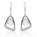 10pcs 5 pairs stainless steel hanging earring base setting 10mm diameter cameo cabochon blank bezel DIY earring hooks findings