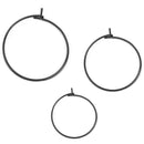 50pcs Stainless Steel 15/20/25mm Big Circle Wire Hoops Loop Earrings,Earring Hooks, Earring Finding