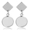 10pcs Surgical Stainless Steel Bezel Earring Studs Settings, Earrings Blanks,Earrings Base wholesale