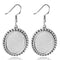 20pcs Surgical Stainless Steel Crown oval Earrings 10x14mm Bezel Settings,Earrings Blanks Base