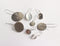 20-100pcs Earrings Blanks wholesale, stainless steel french earwires hooks 6mm -25mm French Earwires Hook With Round Pad