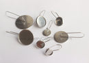 20-100pcs Earrings Blanks wholesale, stainless steel french earwires hooks 6mm -25mm French Earwires Hook With Round Pad