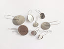 20-100pcs Earrings Blanks wholesale, stainless steel french earwires hooks 6mm -25mm French Earwires Hook With Round Pad