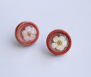 10pcs Resin Pressed flower Cabochons,Real dried flowers Cabochons