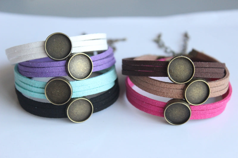 10pcs bracelet blanks,10-20mm Bracelet Settings, Bezel Bangle Bracelet Bases