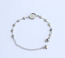 10pcs 8-25mm heart stainless steel bracelet Base Settings