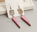 10pcs wood 12mm Bezel Earring Studs,  Earring Blanks, Stainless Steel wood Earrings Settings Base