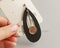 10pcs wood oval Bezel Earring Studs, Base with Loop Earring Blanks, Bezel earring Blanks,Stainless Steel wood Earrings Settings