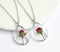 1pcs Handmade Real roses Teardrop pressed flower pendant jewelry