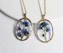 1pcs Handmade pressed flower pendant necklace jewelry