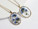 1pcs Handmade pressed flower pendant necklace jewelry
