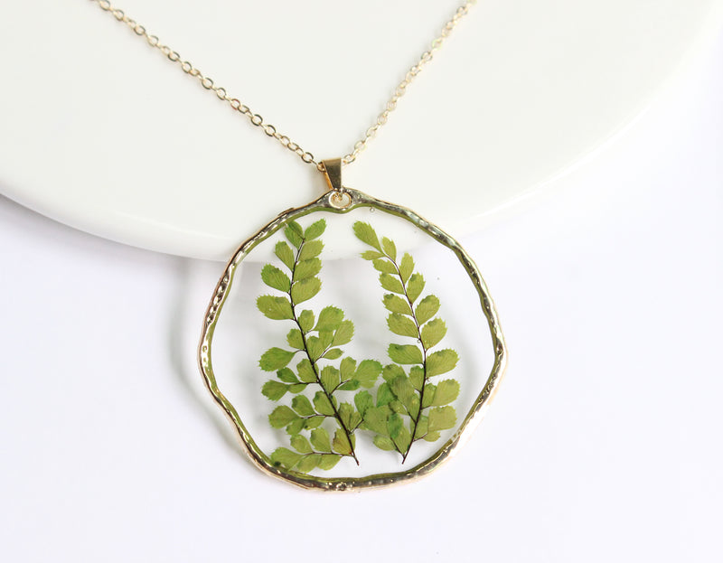 1pcs Handmade Leaves pressed flower pendant necklace jewelry