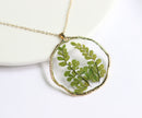 1pcs Handmade Leaves pressed flower pendant necklace jewelry