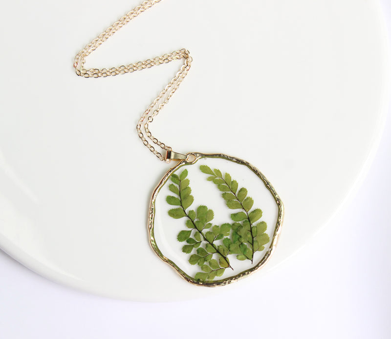 1pcs Handmade Leaves pressed flower pendant necklace jewelry