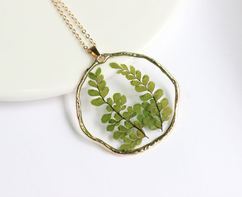 1pcs Handmade Leaves pressed flower pendant necklace jewelry