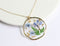 1pcs  Gold leaf pressed flower Pendant Necklace