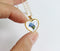 1pcs Handmade Heart  pressed flower pendant jewelry