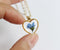 1pcs Handmade Heart  pressed flower pendant jewelry