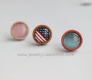 20pcs Stainless Steel wood Earrings Blanks,wood Earrings Base Settings