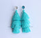 4pcs 4th floor Tassel bezel earring beads Settings 8mm 10mm 12mm Stainless steel earrings Pad, bezel earrings blank base