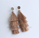 4pcs 4th floor Tassel bezel earring beads Settings 8mm 10mm 12mm Stainless steel earrings Pad, bezel earrings blank base