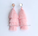 4pcs 4th floor Tassel bezel earring beads Settings 8mm 10mm 12mm Stainless steel earrings Pad, bezel earrings blank base