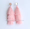 4pcs 4th floor Tassel bezel earring beads Settings 8mm 10mm 12mm Stainless steel earrings Pad, bezel earrings blank base