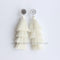 4pcs 4th floor Tassel bezel earring beads Settings 8mm 10mm 12mm Stainless steel earrings Pad, bezel earrings blank base