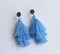 4pcs 3th floor Tassel bezel earring beads Settings 8mm 10mm 12mm Stainless steel earrings Pad, bezel earrings blank base