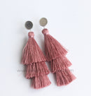 4pcs 3th floor Tassel bezel earring beads Settings 8mm 10mm 12mm Stainless steel earrings Pad, bezel earrings blank base