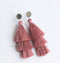 4pcs 3th floor Tassel bezel earring beads Settings 8mm 10mm 12mm Stainless steel earrings Pad, bezel earrings blank base