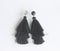 4pcs 3th floor Tassel bezel earring beads Settings 8mm 10mm 12mm Stainless steel earrings Pad, bezel earrings blank base