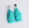 4pcs 3th floor Tassel bezel earring beads Settings 8mm 10mm 12mm Stainless steel earrings Pad, bezel earrings blank base
