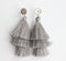 4pcs 3th floor Tassel bezel earring beads Settings 8mm 10mm 12mm Stainless steel earrings Pad, bezel earrings blank base