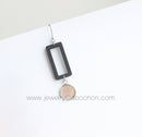 10pcs wood rectangle Bezel Earring Studs, Earring Blanks, Bezel earring Blanks,Stainless Steel wood Earrings Base Settings