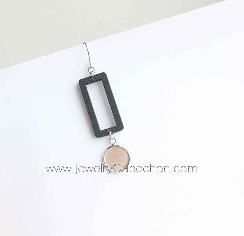 10pcs wood rectangle Bezel Earring Studs, Earring Blanks, Bezel earring Blanks,Stainless Steel wood Earrings Base Settings