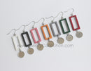 10pcs wood rectangle Bezel Earring Studs, Earring Blanks, Bezel earring Blanks,Stainless Steel wood Earrings Base Settings