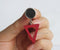 10pcs wood Triangle Bezel Earring Studs, Earring Blanks, Bezel earring Blanks,Stainless Steel wood Earrings Base Settings