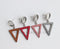 10pcs wood Triangle Bezel Earring Studs, Earring Blanks, Bezel earring Blanks,Stainless Steel wood Earrings Base Settings