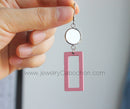 10pcs wood rectangle Bezel Earring Studs, Earring Blanks, Bezel earring Blanks,Stainless Steel wood Earrings Base Settings