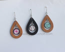 10pcs wood Bezel Earring Studs Blanks