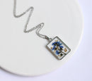 1pcs   pressed flower pendant necklace, Real dried flower jewelry wholesale