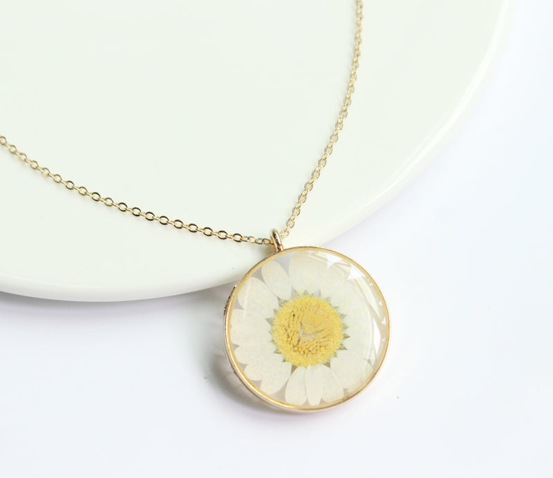 1pcs Handmade Pressed flower jewelry pendant necklace